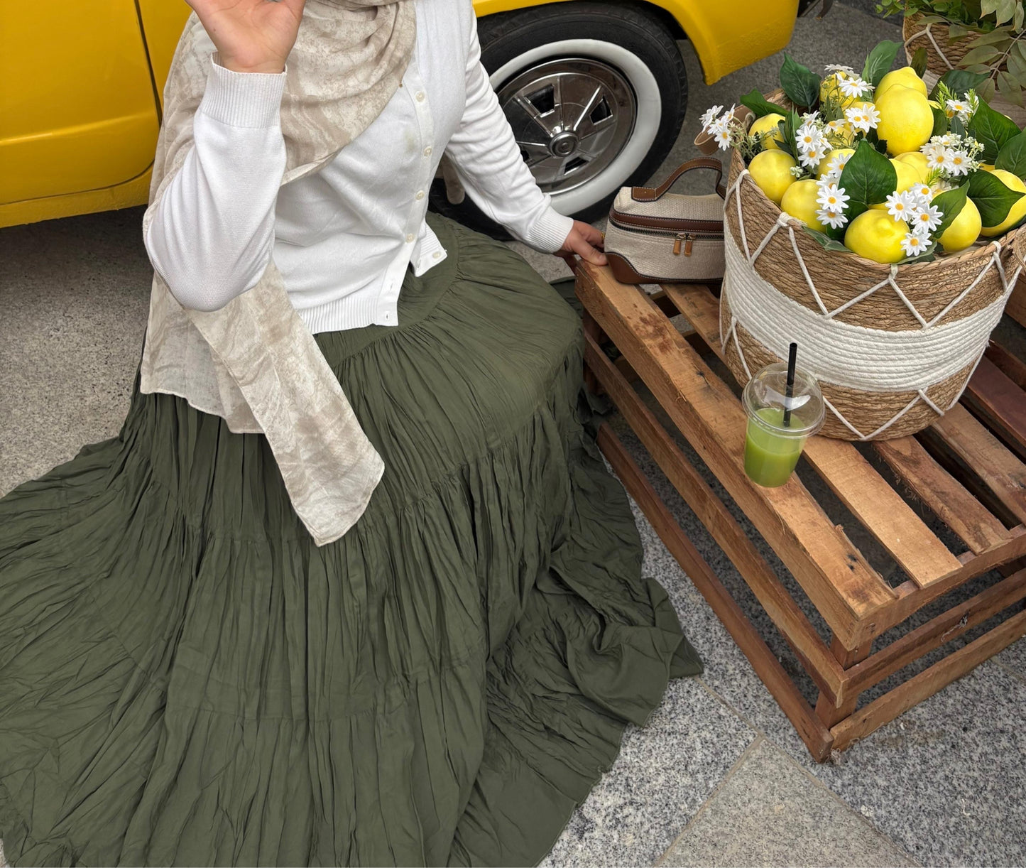 Crushed RoQi skirt - Olive