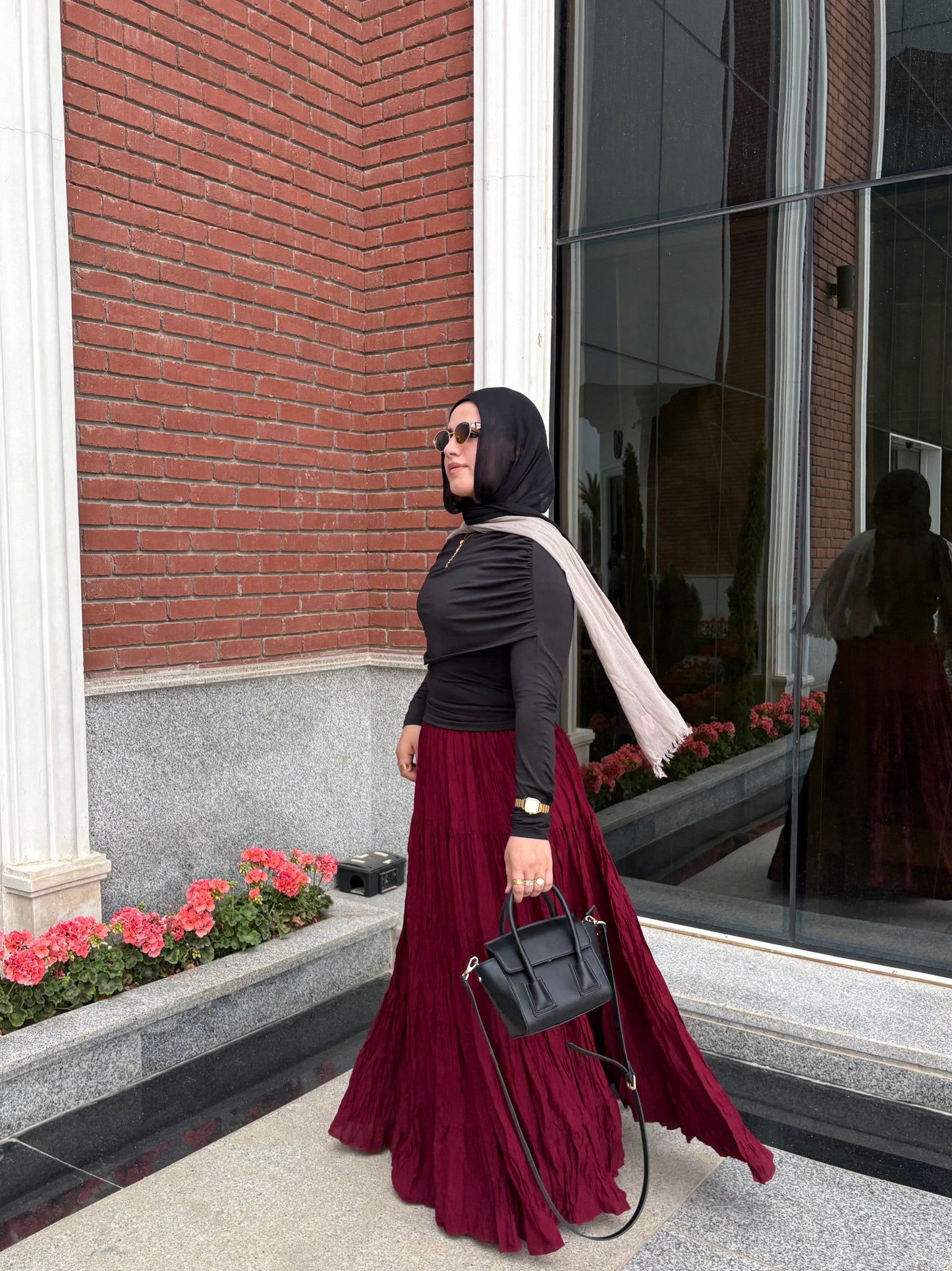 Crushed RoQi skirt - Burgundy
