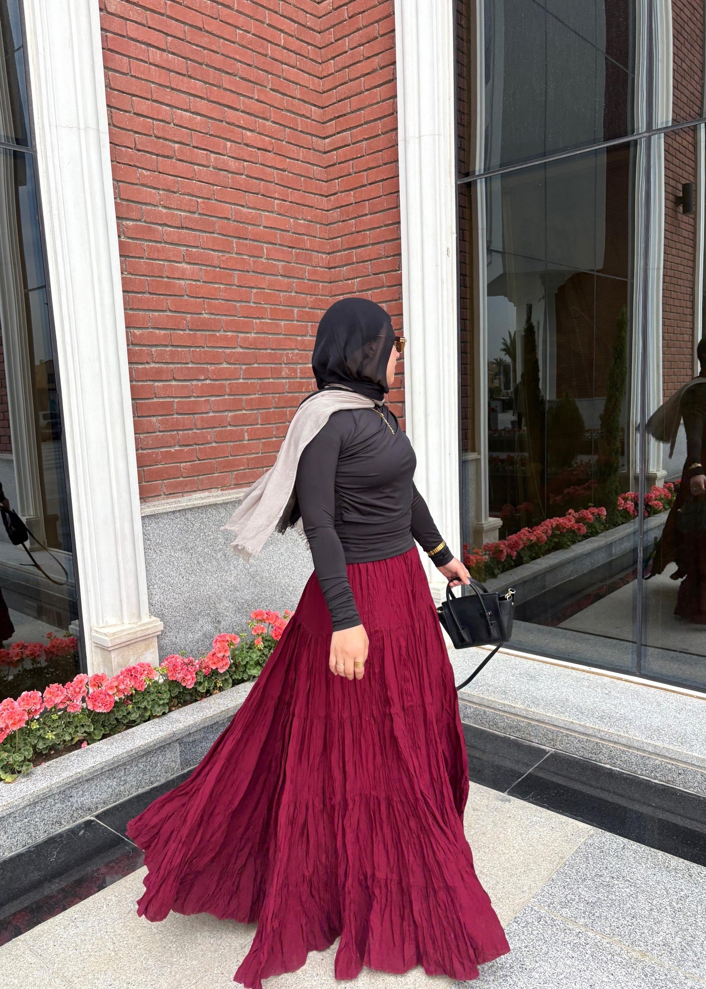 Crushed RoQi skirt - Burgundy