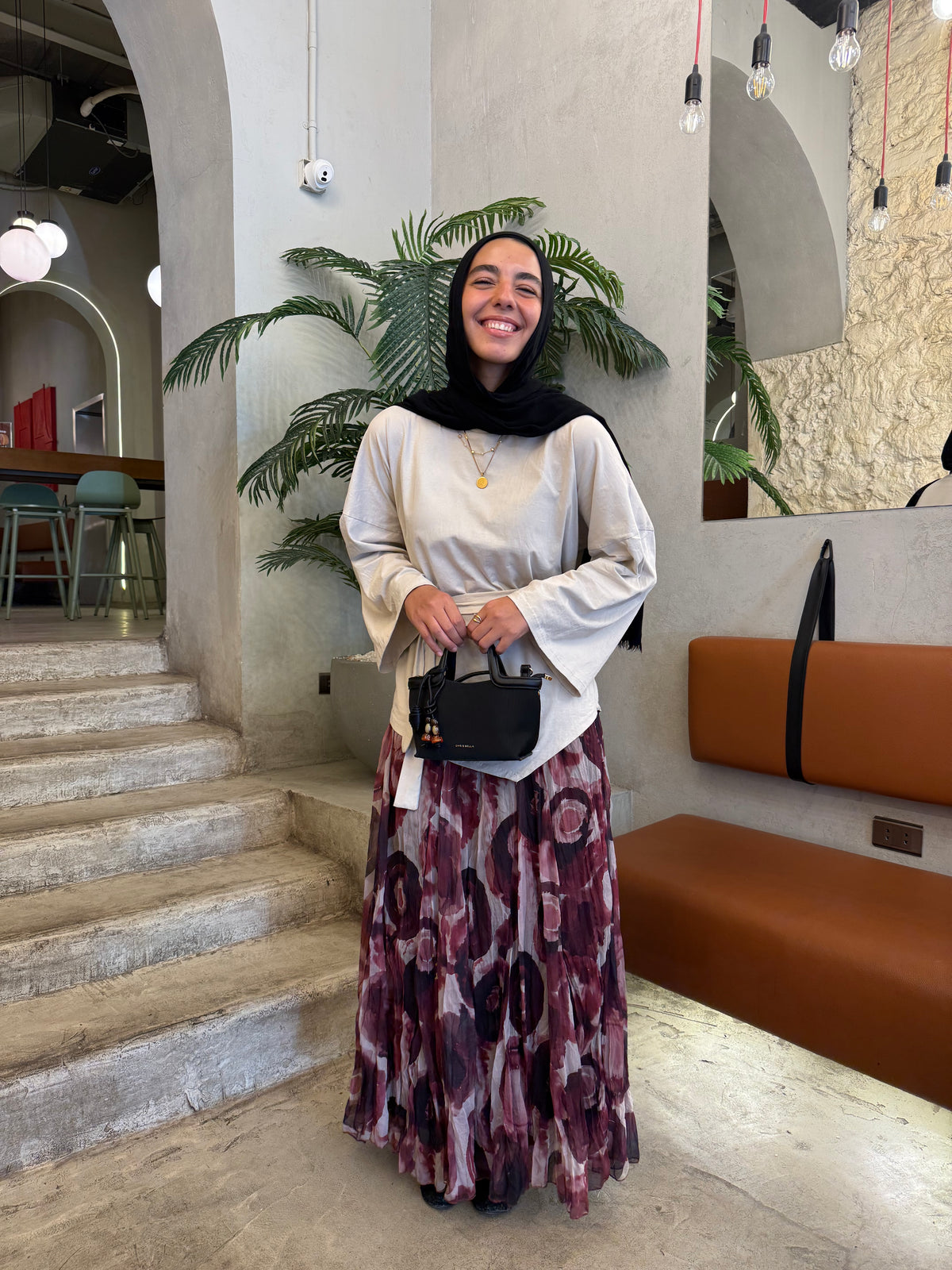 Farida skirt in burgundy