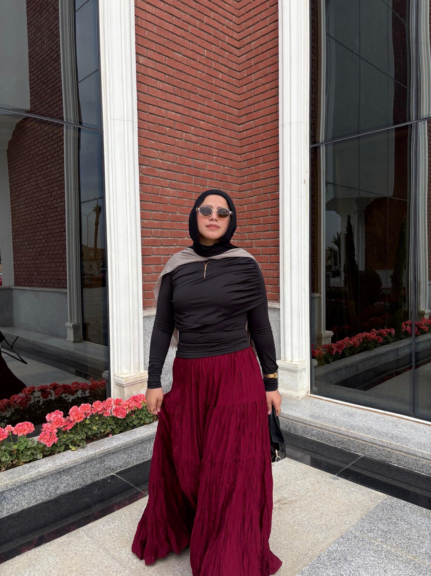 Crushed RoQi skirt - Burgundy