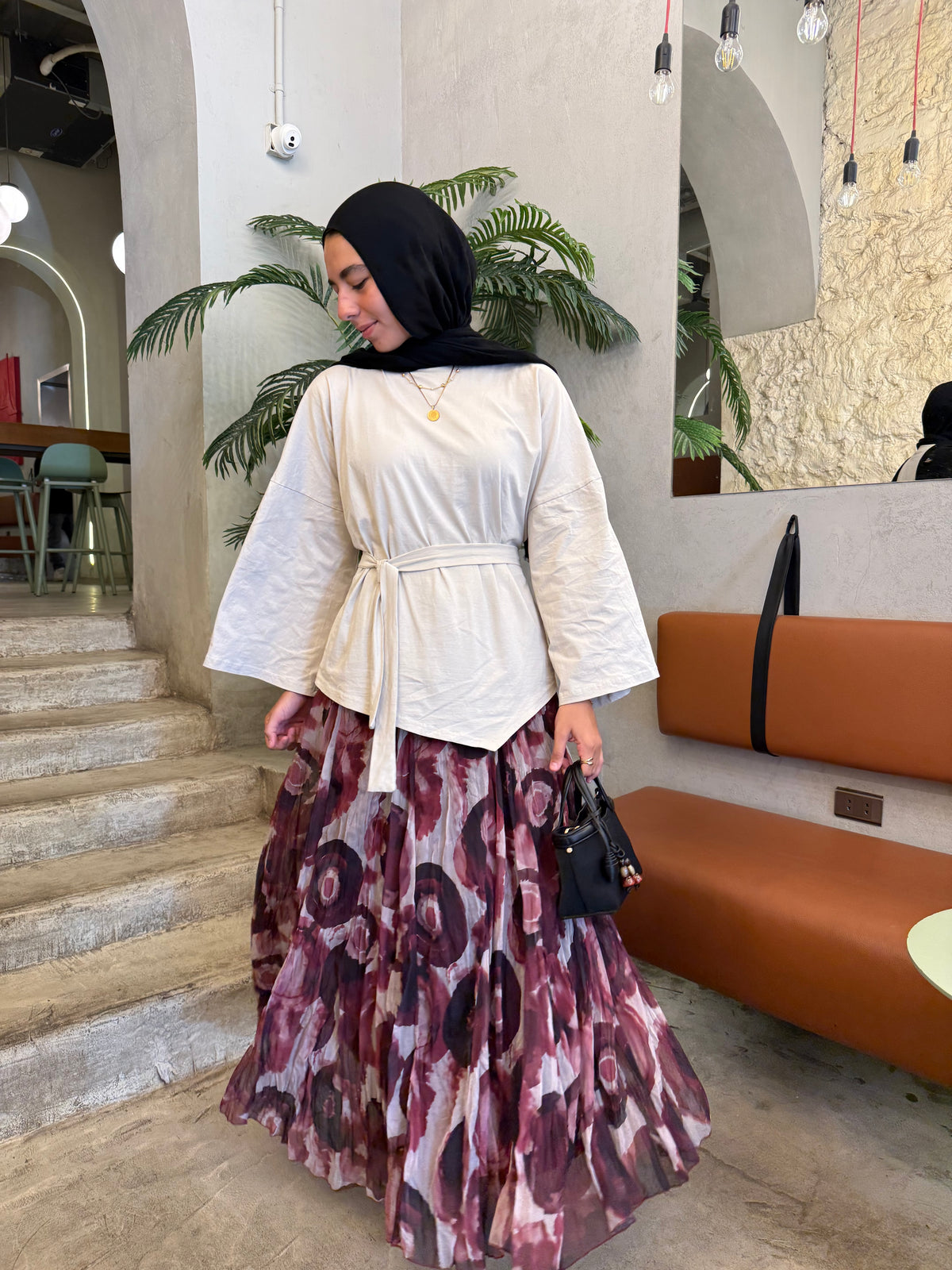 Farida skirt in burgundy