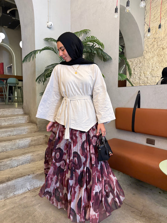 Farida skirt in burgundy