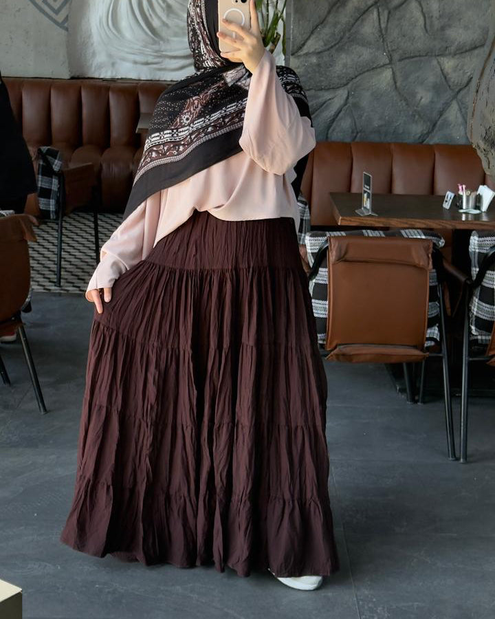 Crushed RoQi skirt - Brown